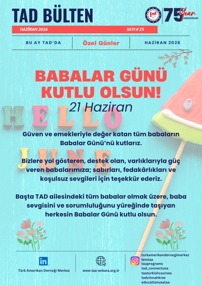 10- HAZİRAN ÖZEL GÜNLER